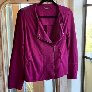 ⭐️SALE!!! Anthropologie Magenta Knit Moto Jacket⭐️